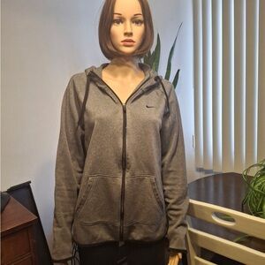 Nike Women's Charcoal Zip-Up Hoodie